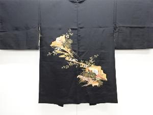 花に和楽器模様絵羽織